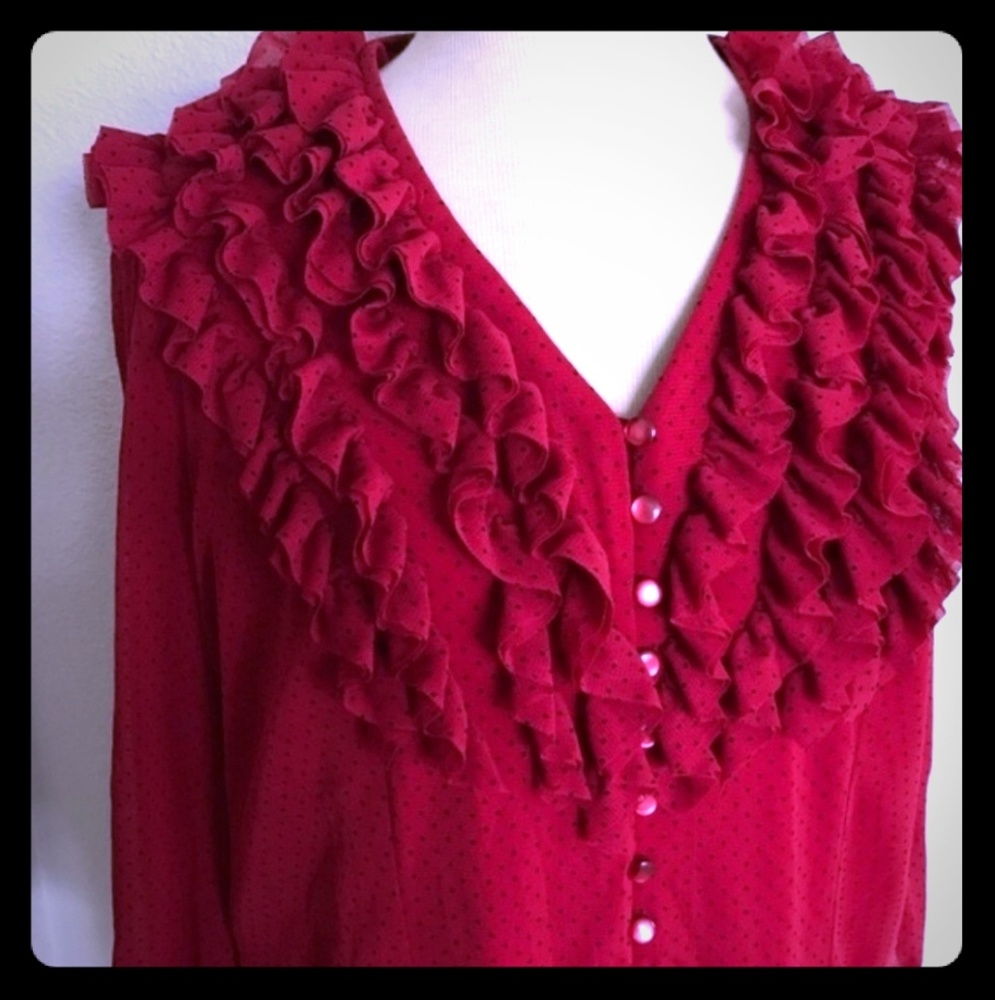 💄Pre-loved 💄Apt. 9 Polka Dot Blouse